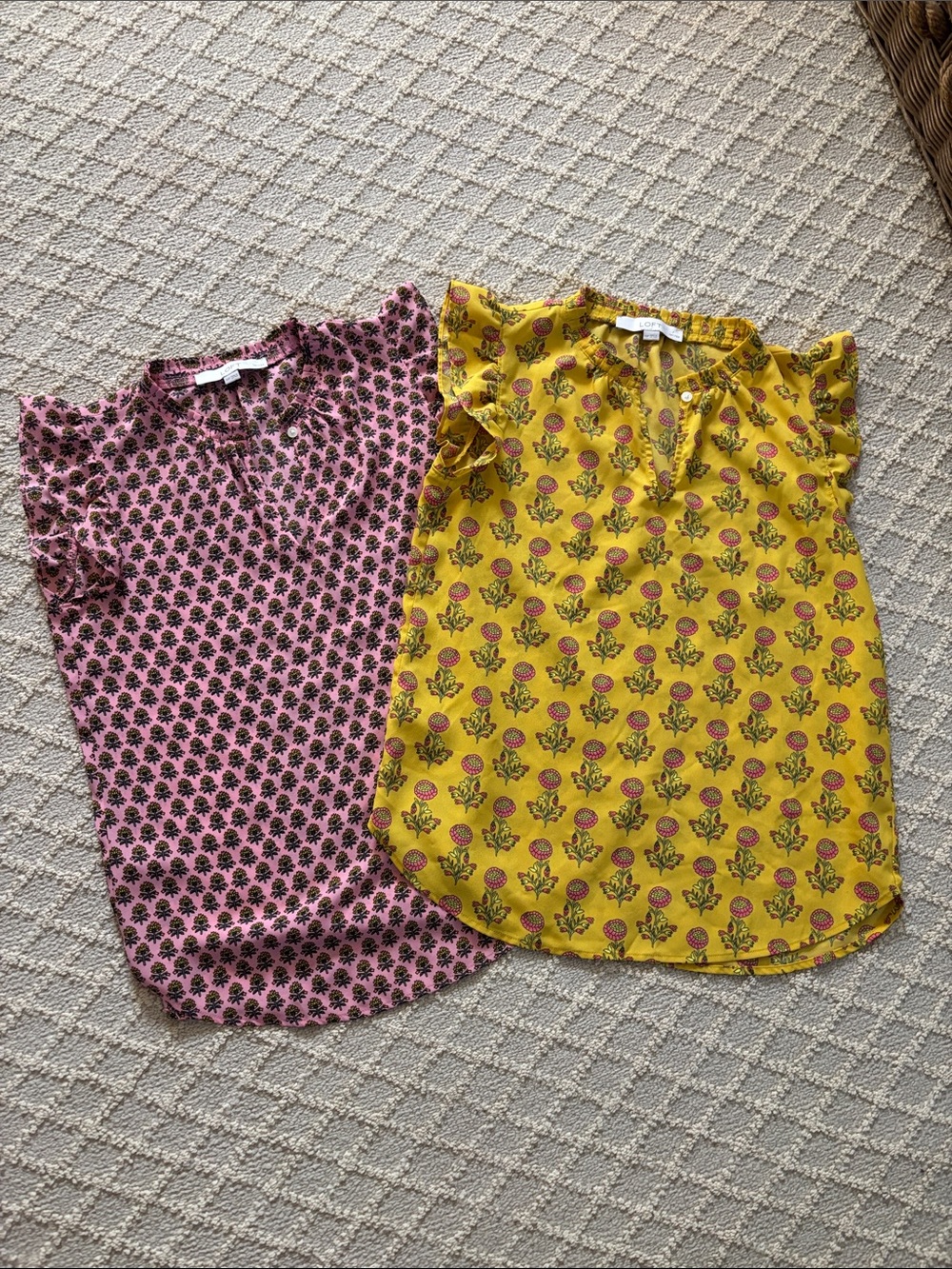 LOFT | Set of Two Women’s Printed Flutter Sleeve Tops